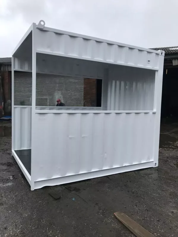 smoking shelter container for industrial sites