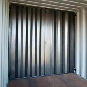 Shipping container divider wall