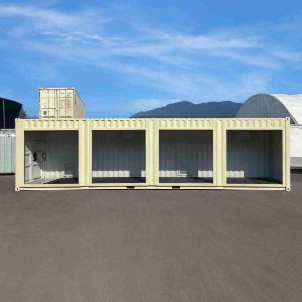 large steel container with roller door