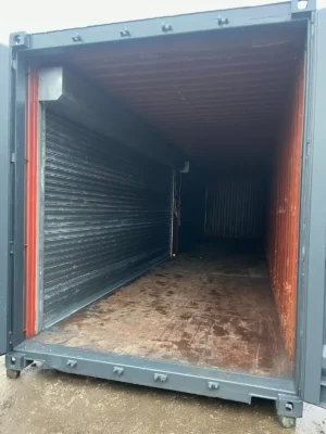 steel container with roller shutter door