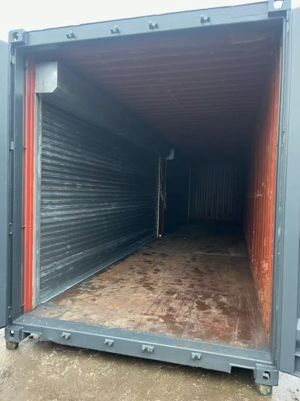 steel container with roller shutter door