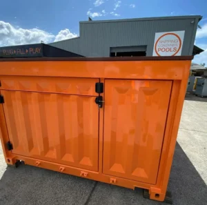 Orange 40ft Shipping Container Pool
