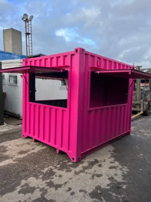 10ft x 8ft Shipping Container Food Kiosk – Street Food & Coffee Shop Unit