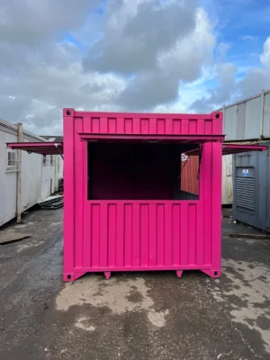 10ft x 8ft Shipping Container Food Kiosk – Street Food & Coffee Shop Unit
