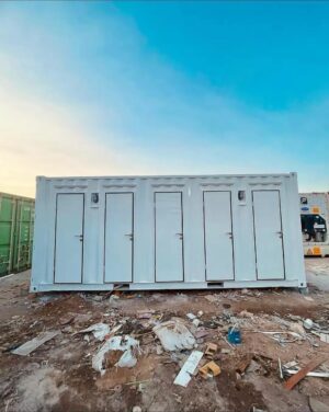 20ft Portable Shipping Container Bathroom Unit – 5 Separate Restrooms & Washrooms