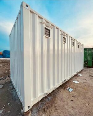 20ft Portable Shipping Container Bathroom Unit – 5 Separate Restrooms & Washrooms