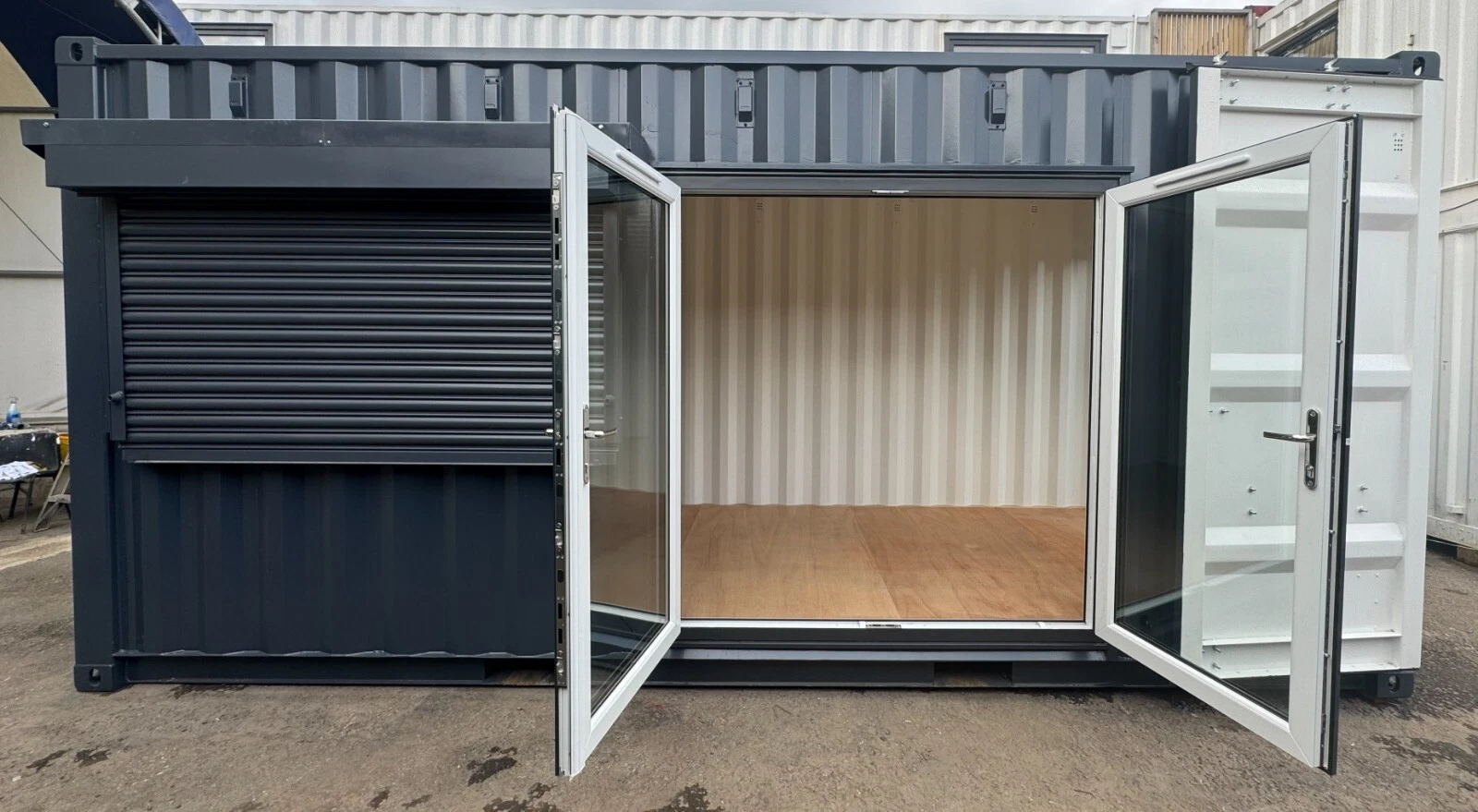 20ft x 8ft Custom Shipping Container Conversion – Portable Building & Modular Space 20ft x 8ft Custom Shipping Container Conversion – Portable Building & Modular Space