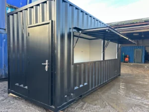 20ft x 8ft Shipping Container Food Kiosk – Street Food & Coffee Shop Unit