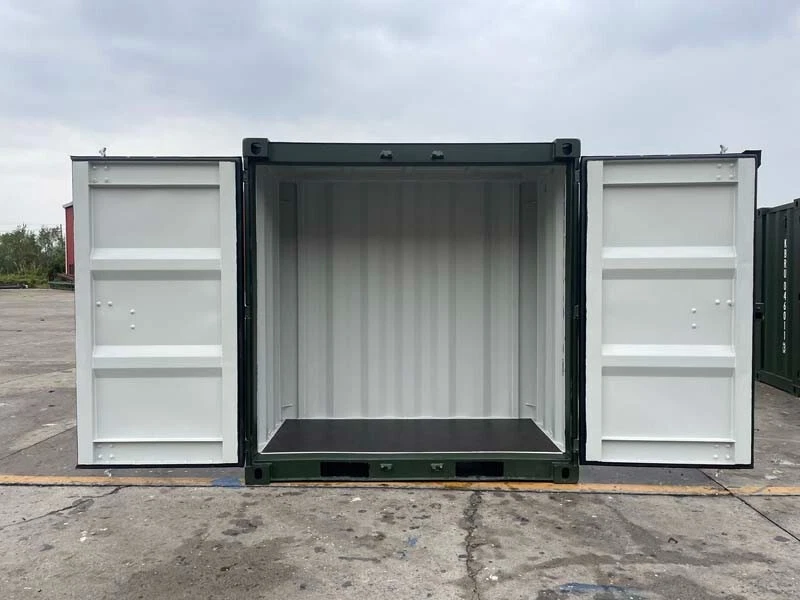 4ft x 7ft New Shipping Container | One-Trip Mini Steel Storage Container | Weatherproof Portable Storage Unit.. 4ft x 7ft New Shipping Container (One-Trip Condition)